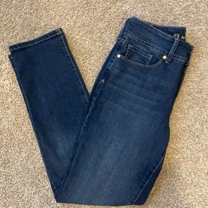 Anne Klein - High Rise Slim Straight Leg Blue Jeans